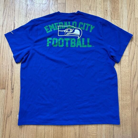 Seattle Seahawks Nike Rewind Short Sleeve Heavyweight T Shirt - Mens XL - Picture 2 of 6